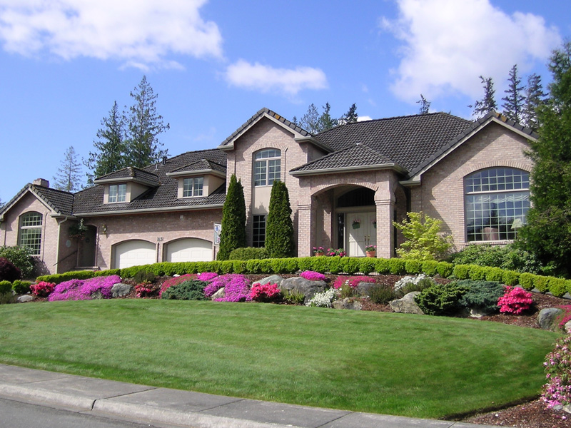 luxury house well landscaped
